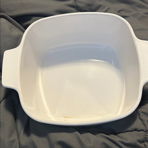 Corningware White Baking Dish with Blue Floral Design - Picture 5 of 5